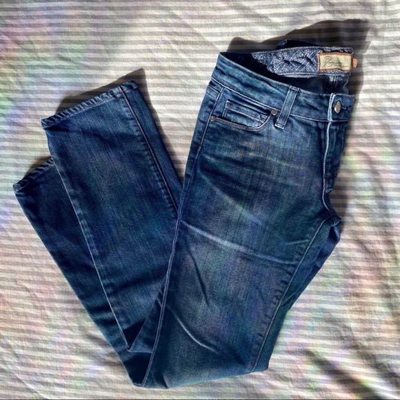 Paige Petite: Blue Heights Low Rise Skinny Leg 27 - Picture 5 of 5